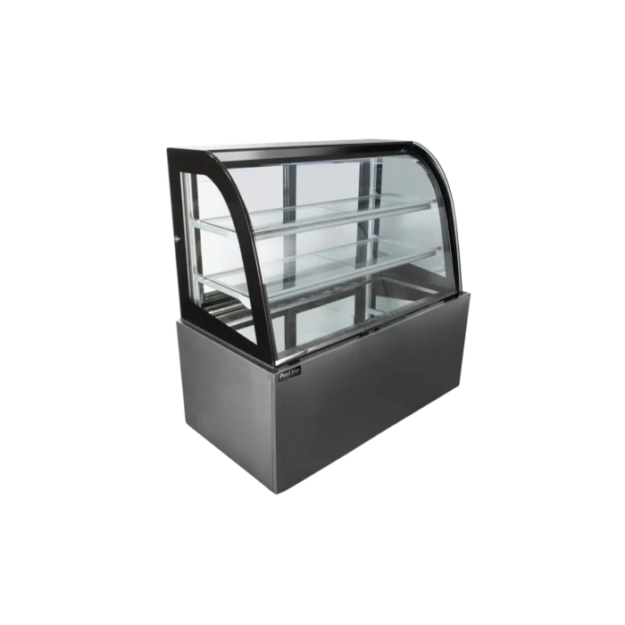 Curved Glass Refrigerated Pastry Counter Showcase